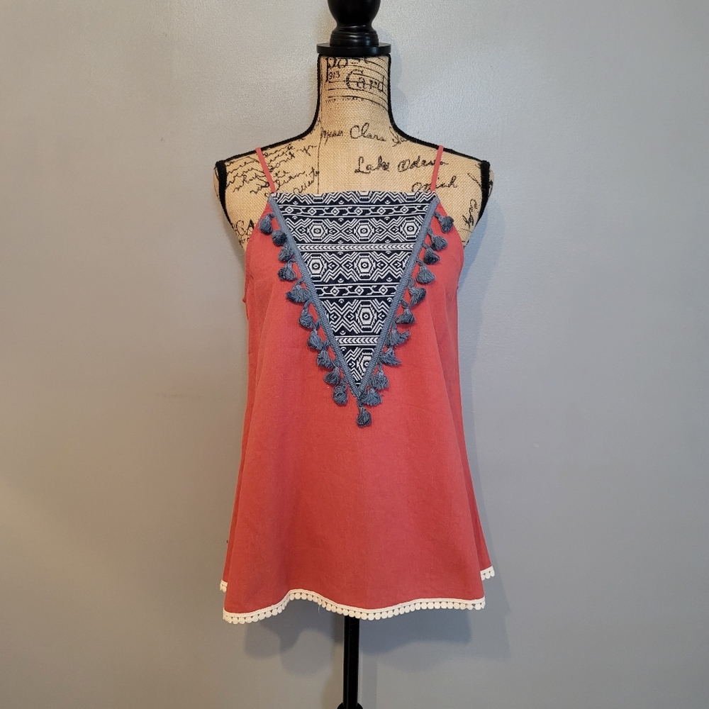 THML Trapeze Tank Boho Aztec Design NWT